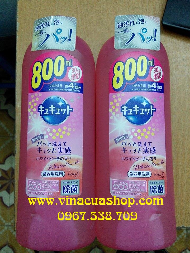 Nước rửa bát đậm đặc Kao 800ml - hương táo