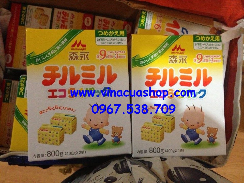 Sữa Morinaga 9 hộp giấy 800g  (400g x 2 hộp)