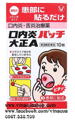 Miếng dán trị nhiệt miệng Taisho (dùng cho bé trên 5 tuổi)