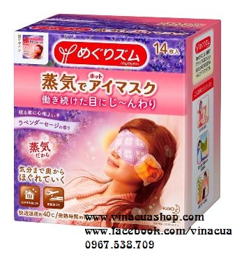 Miếng dán massage mắt hoa oải hương Nhật Bản 14 miếng